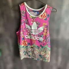 adidas 花柄 タンクトップ M