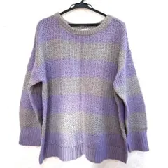 GU オーバーサイズセーター　ボーダー　Lサイズ