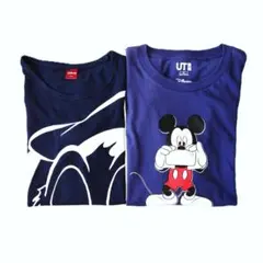 2枚セットDisney ミッキーマウス・ ドナルド半袖Tシャツ ユニクロ