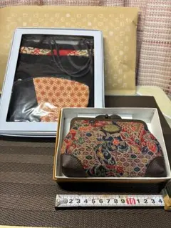 和風トートバッグとがま口財布セット