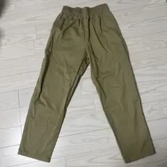 カーキ ゴムウエスト チノパン