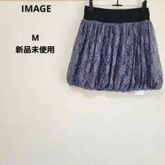 IMAGE ミニスカート レース 花柄 ウエストゴム フレア バルーンスカートのサムネイル
