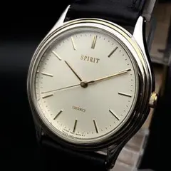 【稼働品】セイコー スピリット クォーツ 腕時計 コンビ 7N01-6370