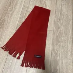 COMME CA DU MODE 赤 フリンジマフラー