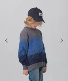 グローバルワーク やわらかリッチモールニット ニット セーター グレー 150