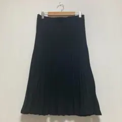 【ピエールカルダン】プリーツロングスカート ブラック レディース L 日本製のサムネイル