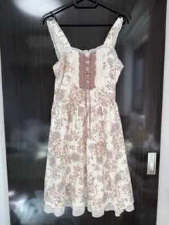 axes femme フラワープリント ノースリーブワンピース