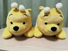 くまのプーさん寝そべりスーパーラージぬいぐるみみつばちVer. 2個セット