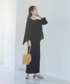 Plage プラージュ 美品 enrica ボリュームブラウス ブラック - メルカリ