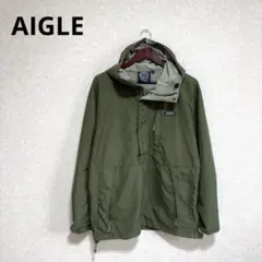 AIGLE エーグル アノラックマウンテンパーカー メッシュ グリーン Mのサムネイル