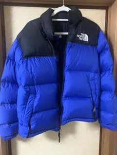 THE NORTH FACE ダウンジャケット 青黒 修復穴あり US規格