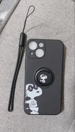 スヌーピー iPhoneケース ブラック