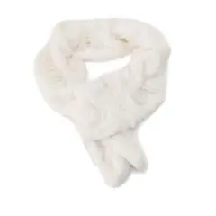 【SHOO・LA・RUE】 ウェーブフェイクファーマフラー アイボリーホワイト色