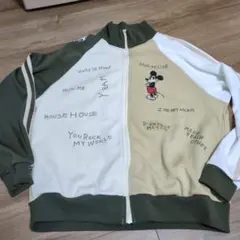 く*う様 デニムダンガリー☆ミッキーマウス刺繍ジャージジャケット