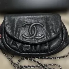 【ね❤️】シャネル ハーフムーン チェーンウォレット CHANEL - 正規品☆シャネル ハーフムーン ショルダーバッグ チェーン