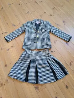 フォーマル ジャケットとスカートセット 120cm 千鳥格子