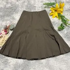 エヴェックスバイクリツィア フレアスカート 膝丈 ブラウン 38 三陽のサムネイル