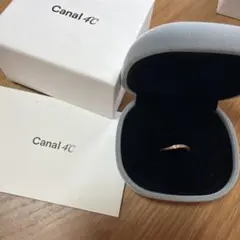 定価3万ちょいCanal 4℃ イエローゴールドリング ストーン付きサイズ8
