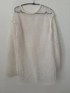 w closet ホワイト メッシュ ロングスリーブ トップスのサムネイル