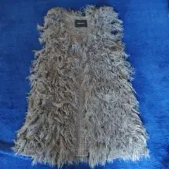 rose budのグレー ファーベスト ジレ　ノースリーブ