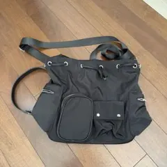 ブラック ナイロン ショルダーバッグ