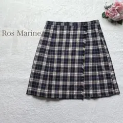 巻きスカート ラップスカート チェック柄 フリンジ 大きいサイズ