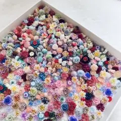 【50個】アソート　フラワー　新花型　ネイルパーツ　まとめ売り　デコパーツ　3D