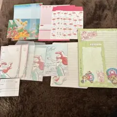ディズニー アリエル・ワンピース他 レターセット メモ帳 まとめ売り