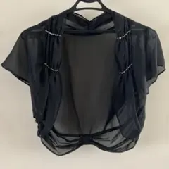 Apuweiser Luxe　ビジュー付きシースルーボレロ