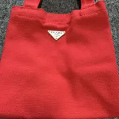 PRADA 赤 ナイロントートバッグ