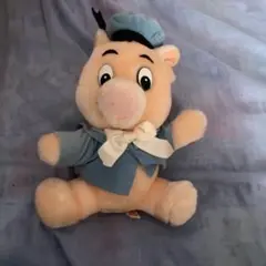 ウォールトディズニーカンパニー★レトロ☆３匹の子豚☆ブルー★ぬいぐるみ
