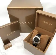 【稼動】GUCCI メンズ 腕時計 アナログ クォーツ ブラック文字盤　グッチ