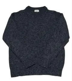 L.L.Bean ラムウール ニット セーター M 肉厚 防寒 グレー系