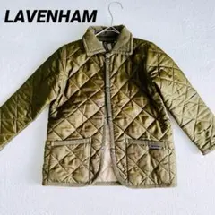 キッズ☆LAVENHAM キルティングジャケットコート　英国製　カーキ　6歳