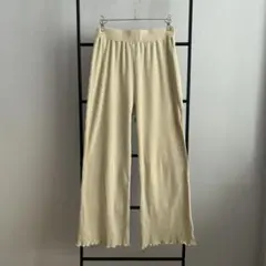 エピミエピミー epimie'pimmy メロー裾リブパンツ M ベージュ