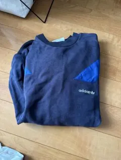 レア adidas トレーナー グレー/ブラック/ブルー M-L - メルカリ