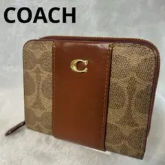 COACH ビルフォールドウォレットカラーブロックシグネチャーキャンパス