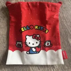 Hello Kitty 巾着袋 レッド