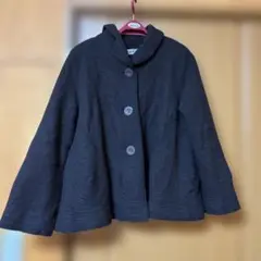 渦巻き模様 ステッチ入り ジャケット ブラック