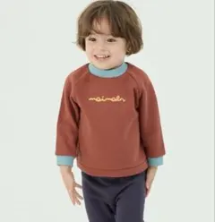 moimoln モイモルン　配色ロゴポイントスウェット トレーナー 100