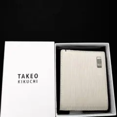 TAKEO KIKUCHI 二つ折り財布 ホワイト/ブラック