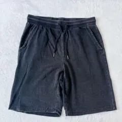 ジーユー|メンズ・スウェットハーフパンツ【L】ドロスト チャコール ユニセックスのサムネイル