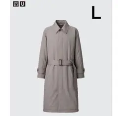 ユニクロU　パデッドステンカラーコート　Lサイズ　グレー　UNIQLO