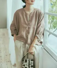 Deuxieme Classe OGLINEN シャツ リネン ピンク - メルカリ
