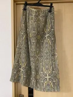 Leilian ペイズリー柄 ロングフレアスカートのサムネイル