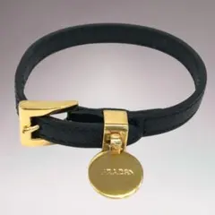 PRADA プラダ サフィアーノレザー ブレスレット ブラック ゴールドのサムネイル