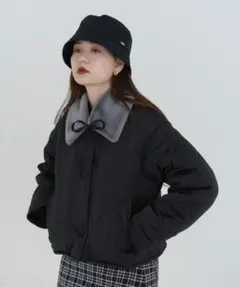GRL》完売品！ラメツイードリボンダウンジャケット ［gc317］ - メルカリ