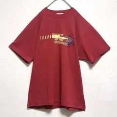 YONEX ヨネックス テニスウェア Tシャツ L 赤 スポーツ 半袖 プリント