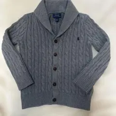 ポロラルフローレン　ケーブルニット　カーディガン　コットン　ポニー刺繍　ロゴ