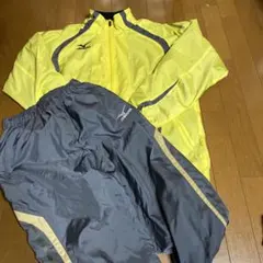 ミズノ　ブレスサーモ　ジャケット　パンツ　上下セット M イエローグレー系